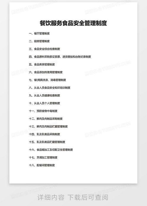 熊猫办公 餐饮服务食品安全管理制度Word模板下载与使用指南